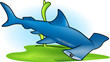 Blue Hammer  Shark in Action