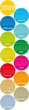Colorful Calendar for 2009, in a circles theme