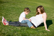 Family fun at sunny day