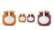 Apricot and strawberry jam jars Apricot and strawberry jam jars