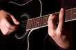 Musician playing guitar