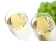 Glass of wine with grape Glass of wine with grape