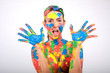 sexy colour hands woman