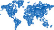 Concept of bubble world map