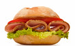 Turkey breast kaiser roll - low angle Turkey breast kaiser roll - low angle