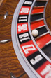Close up of spinning roulette wheel