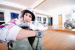 .break dancer relaxing