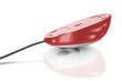 red computer mouse on white