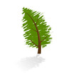 Grunge tree icon