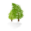 Grunge tree icon