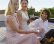 Friends Sitting Outdoors