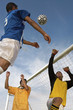 Soccer Players Competing for the Ball