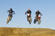 Motocross Racers Mid-Air
