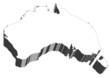 3d vector map of australia 3d vector map of australia