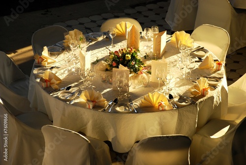 Dinner Tables on Wedding Dinner Table In Evening Light    Daniel Bujack  7609866   See