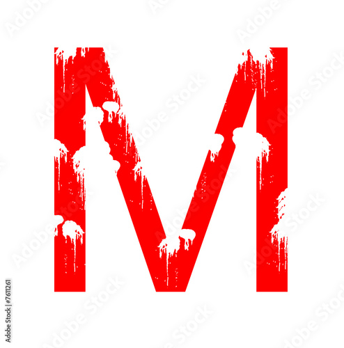 letter m images. Letter M in grunge style on a