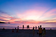 people on sunset beach, Patong beach, Phuket, Thailand people on sunset beach, Patong beach, Phuket, Thailand
