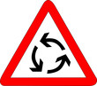 a0137 - Panneau danger ROND POINT, GIRATOIRE a0137 - Panneau danger ROND POINT, GIRATOIRE