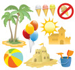 Summer vacation, design elements Summer vacation, design elements