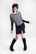 A girl standing in funny pose