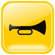 trumpet button or sign