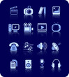 Miscellaneous multimedia vector icons