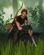 Forest Hunter with background