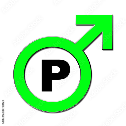 Illustration: Parken für Männer erlaubt Parken für Männer erlaubt