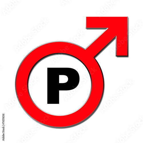 Illustration: Parken nicht für Männer Parken nicht für Männer