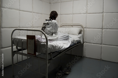 Photo: Crazy with a straitjacket in a Psychiatric Crazy with a straitjacket in a Psychiatric