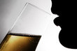 Silhouette of the drinking woman 1