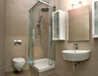 bathroom interior with light