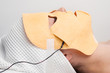 body care series. facial mask electrophoresis procedure