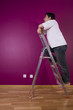 Looking at a painted wall