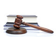 Wooden gavel and law books Wooden gavel and law books