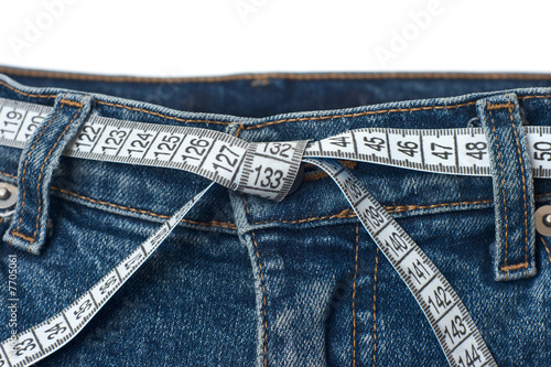 Photo: Waist check and excess weight control concept Waist check and excess weight control concept