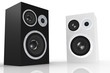 Black and white loudspeakers