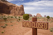Road closed sign