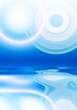 Abstract white flare over blue background