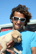 guy and his dog