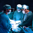 A medical team performing an operation