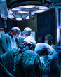 A medical team performing an operation