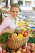 Woman on the fruit market Woman on the fruit market