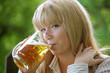 girl with beer
