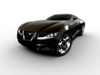 aggressive black concept car