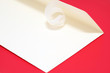 envelope in the red background