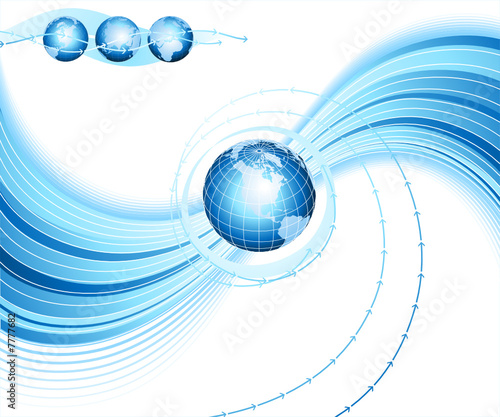 Abstract design with globe. Abstract design with globe.