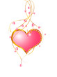 metal floral with pink heart