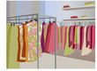 vector clothes in shop