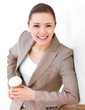 Smiling young business woman